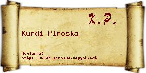 Kurdi Piroska névjegykártya